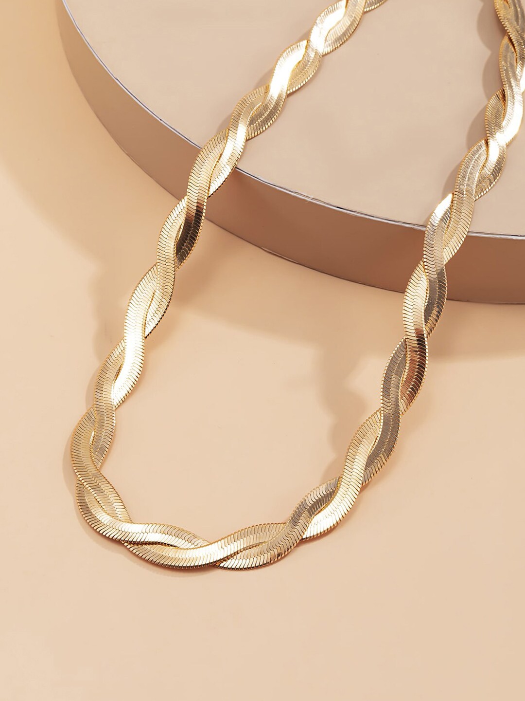 

OOMPH Gold-Toned Snake Chain Choker Necklace
