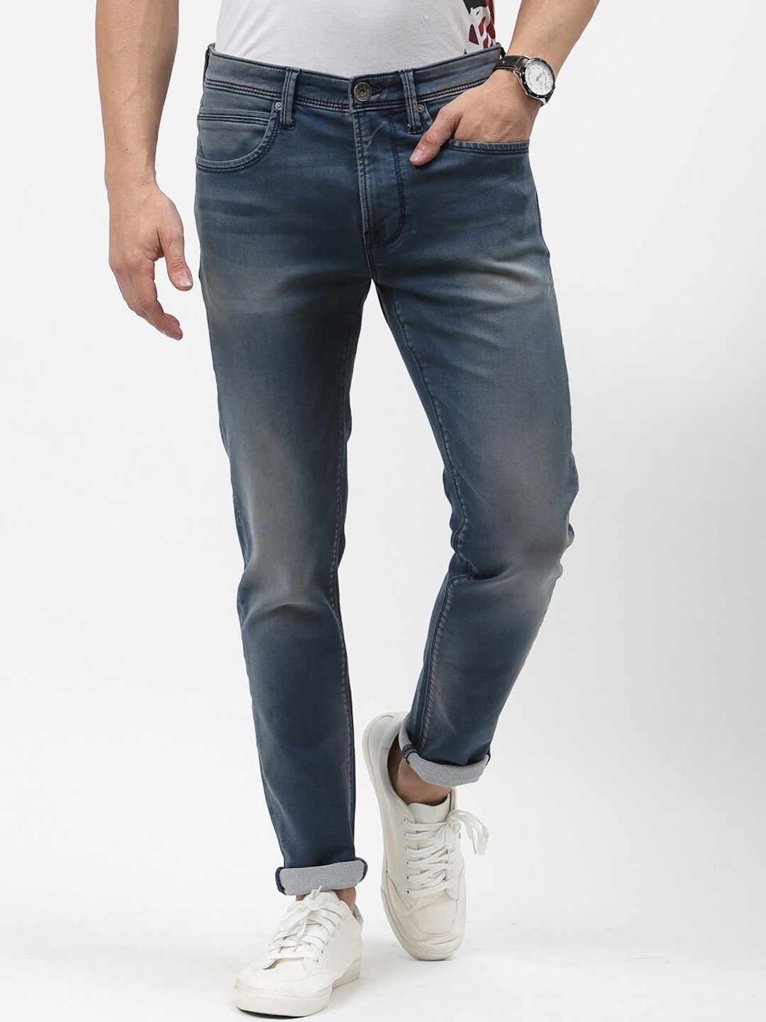 

Pepe Jeans Men Light Fade Stretchable Jeans, Blue