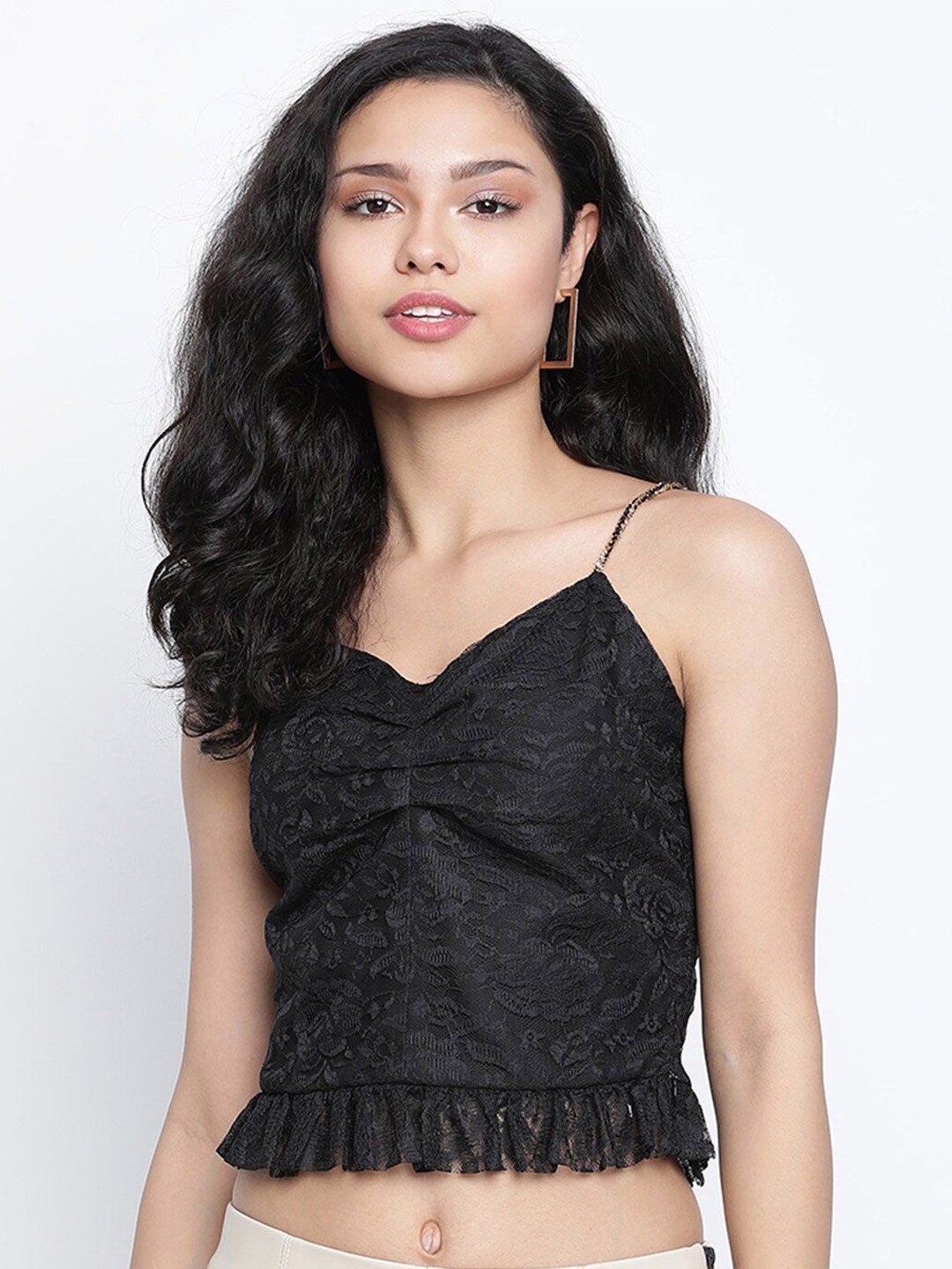 

DRAAX Fashions Black Fitted Top