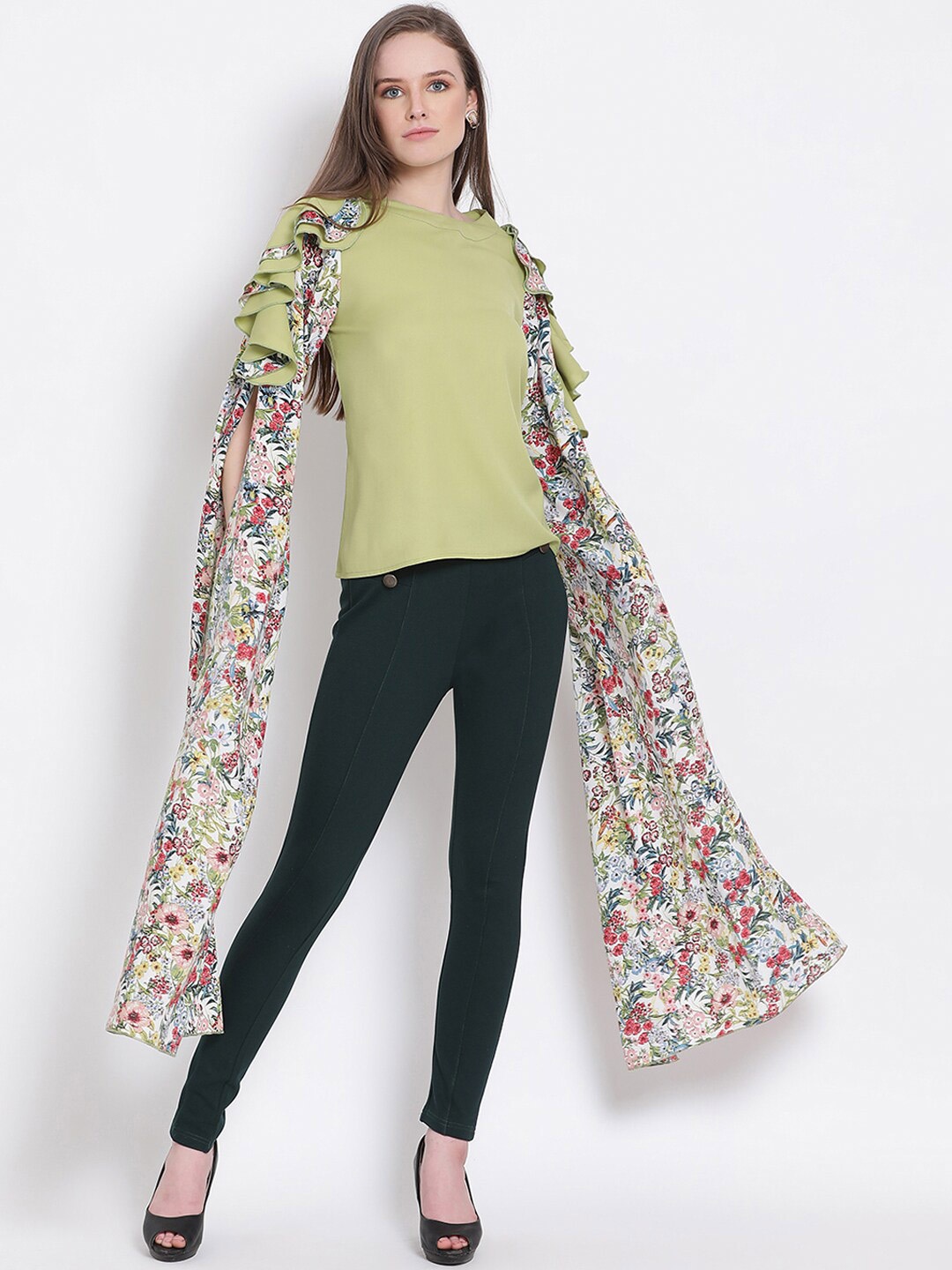 

DRAAX Fashions Multicoloured Floral Regular Top, Multi
