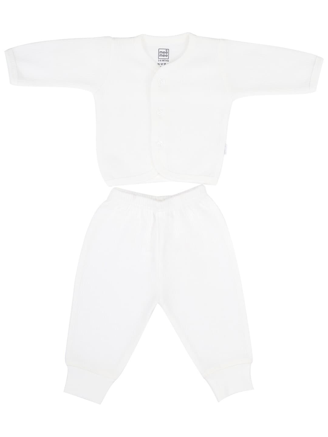 

MeeMee Unisex Kids Cream-Coloured Pure Cotton Thermal Set