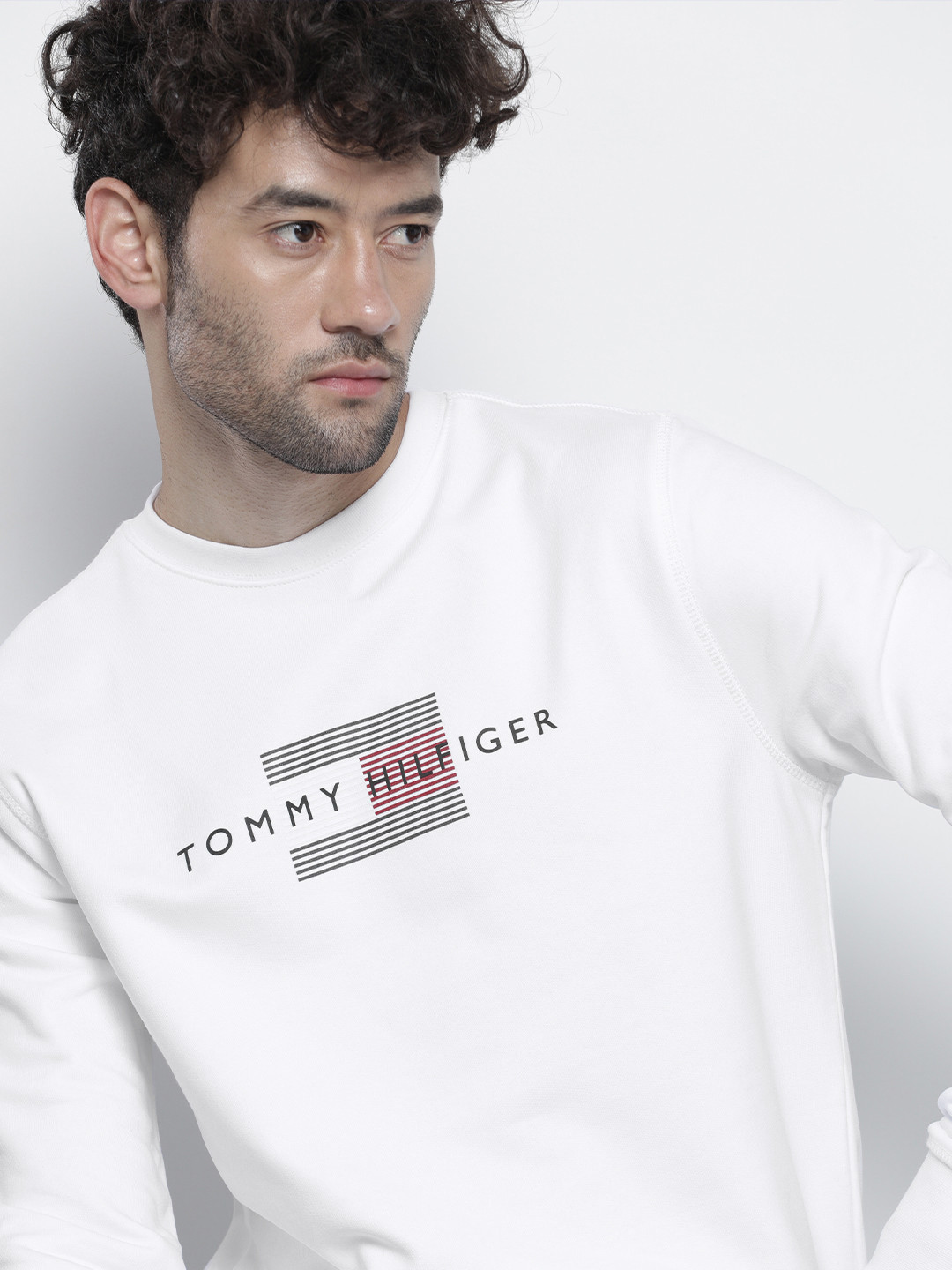 

Tommy Hilfiger Men White Printed Sweatshirt