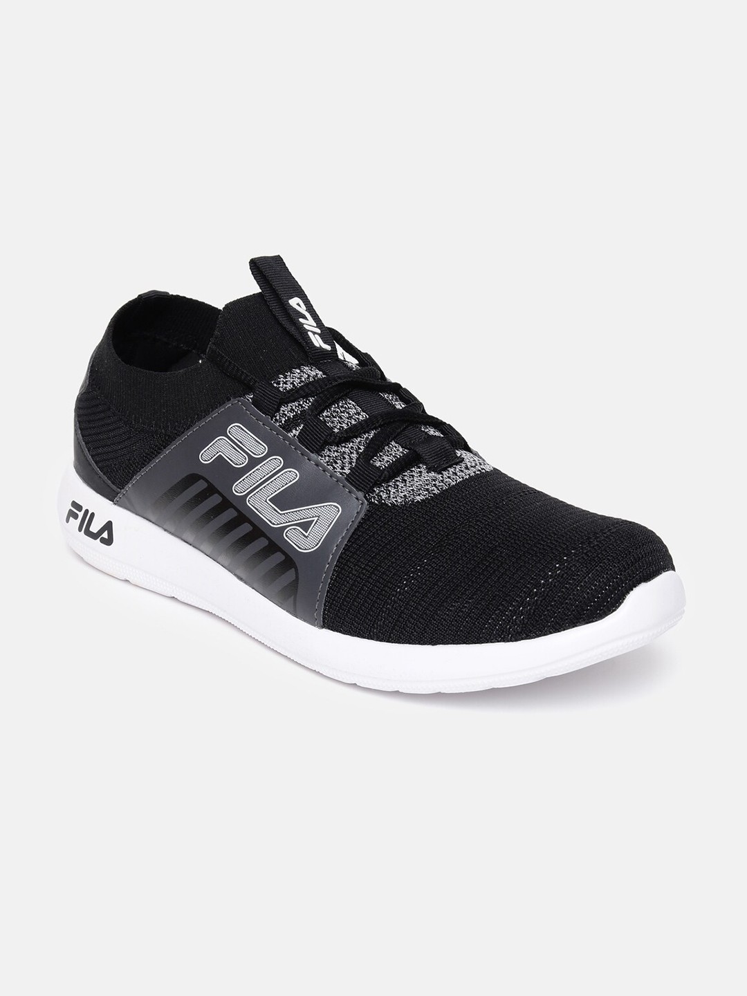 

FILA Men Black Mesh Running Shoes