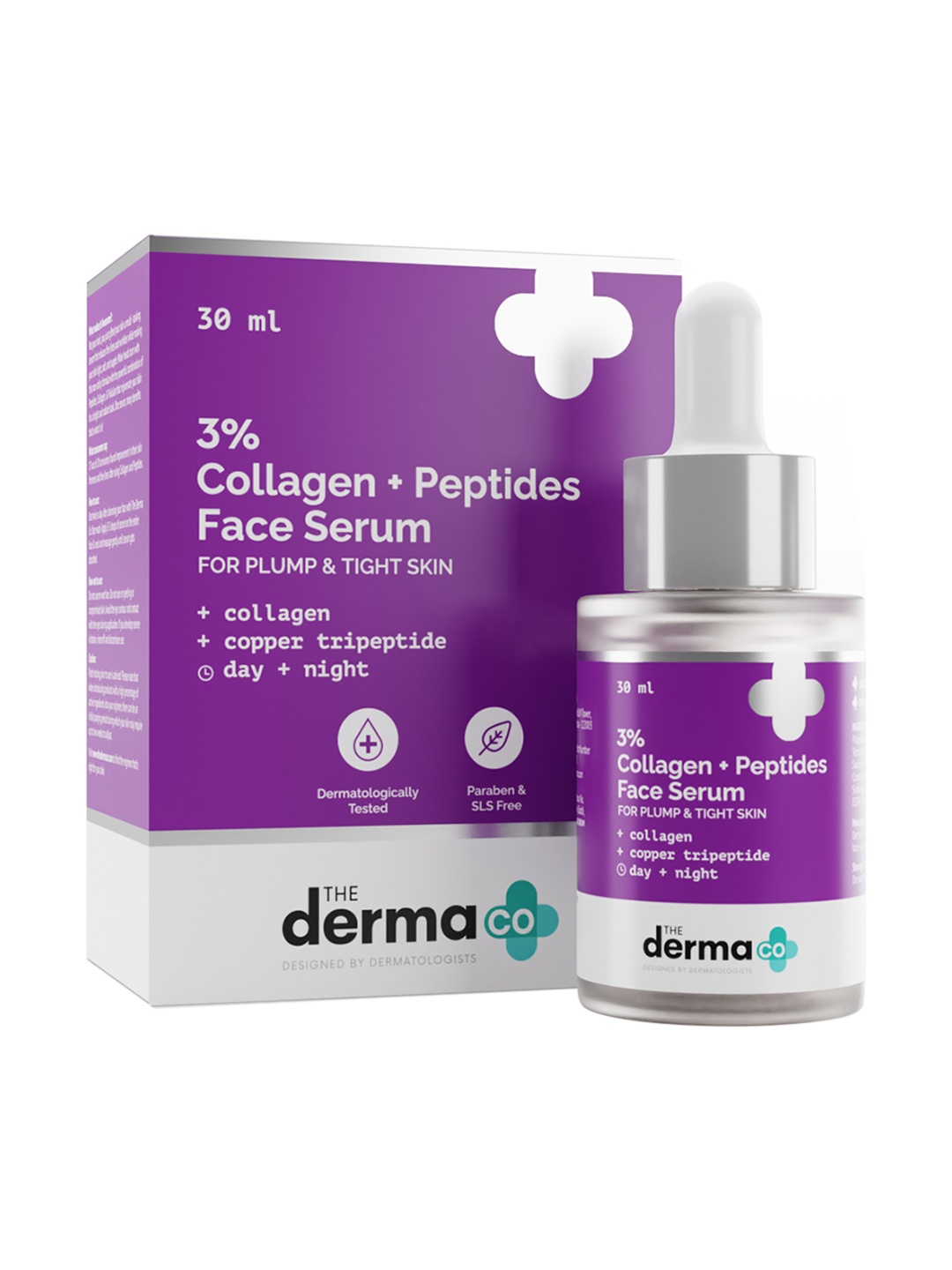 

The Derma co. Unisex 3% Collagen + Peptide Face Serum With Copper Tripeptide 30 ml, Transparent