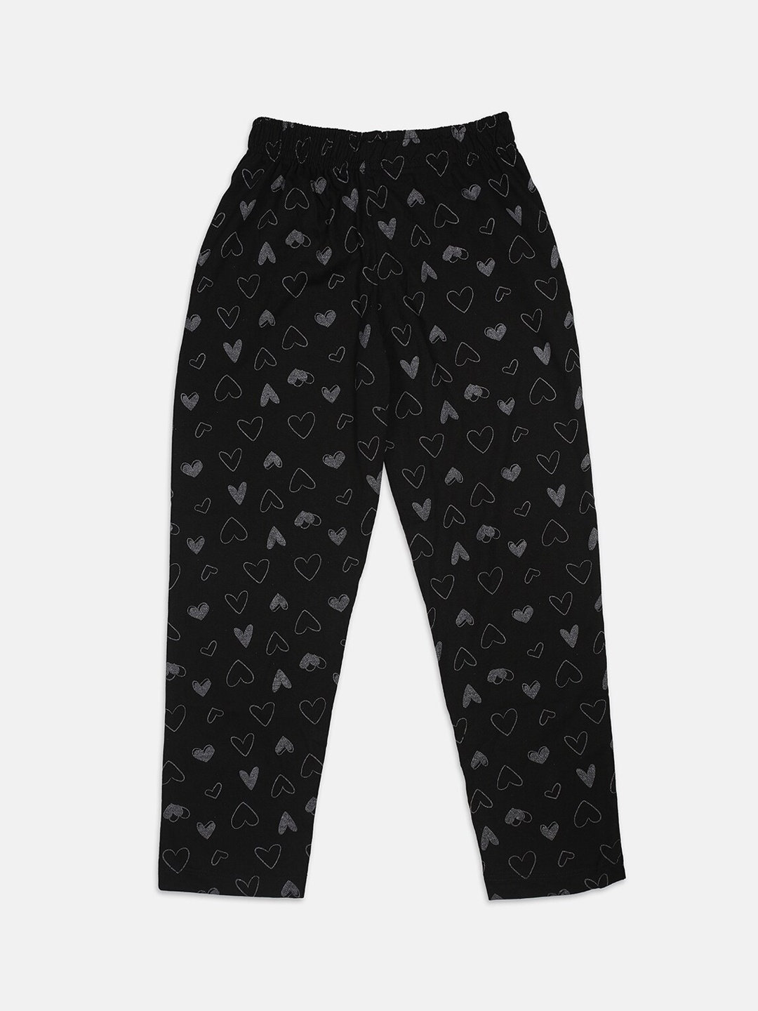 

Nins Moda Girls Black & Grey Printed Track Pants