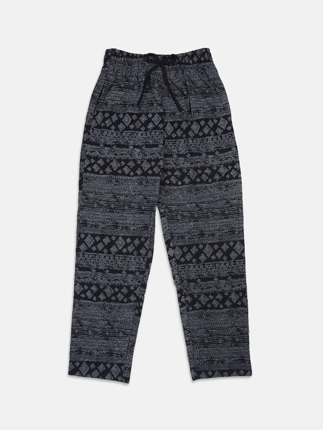 

Nins Moda Navy Blue Girls All Over Printed Track Pants