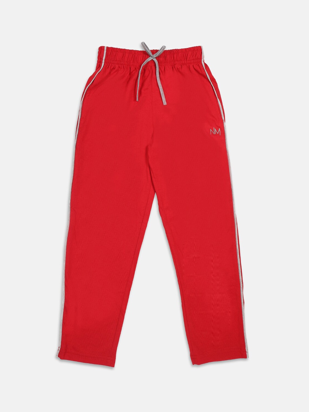 

Nins Moda Girls Red & Grey Solid Track Pants