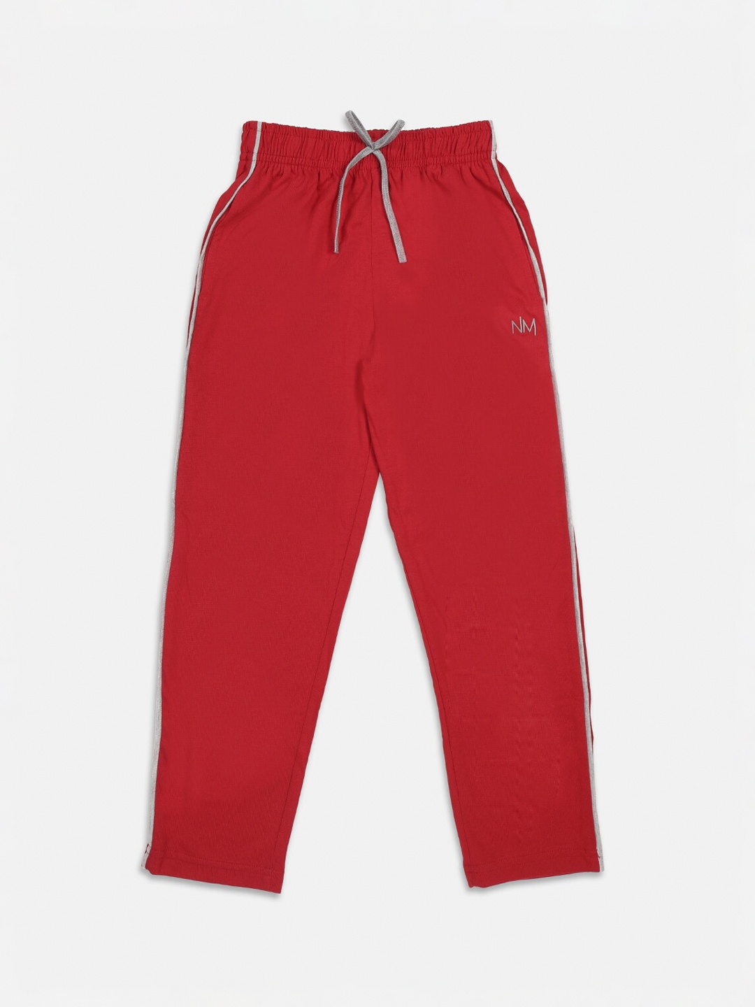 

Nins Moda Girls Red Solid Cotton Track Pants