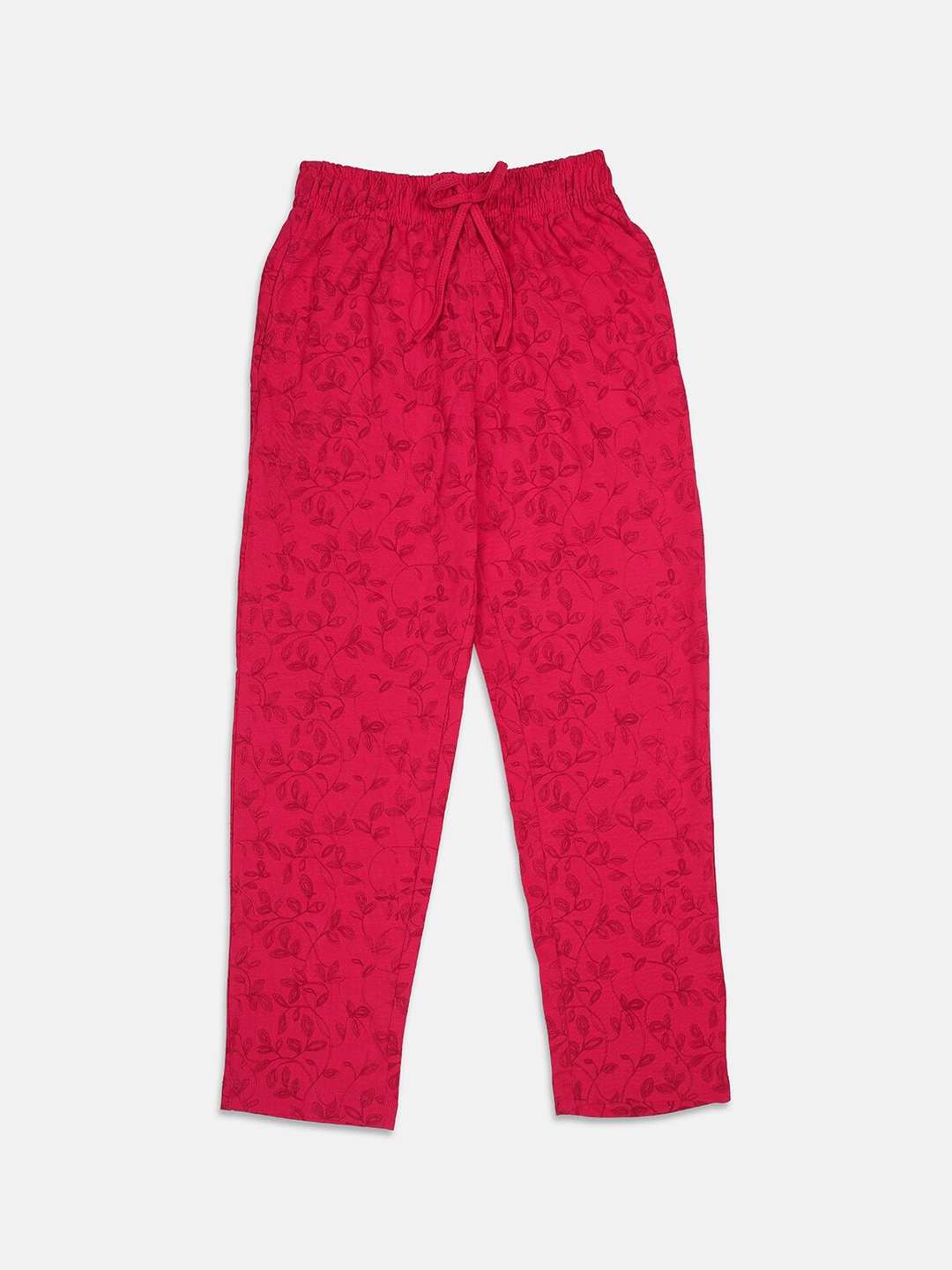 

Nins Moda Girls Magenta Cotton Track Pants