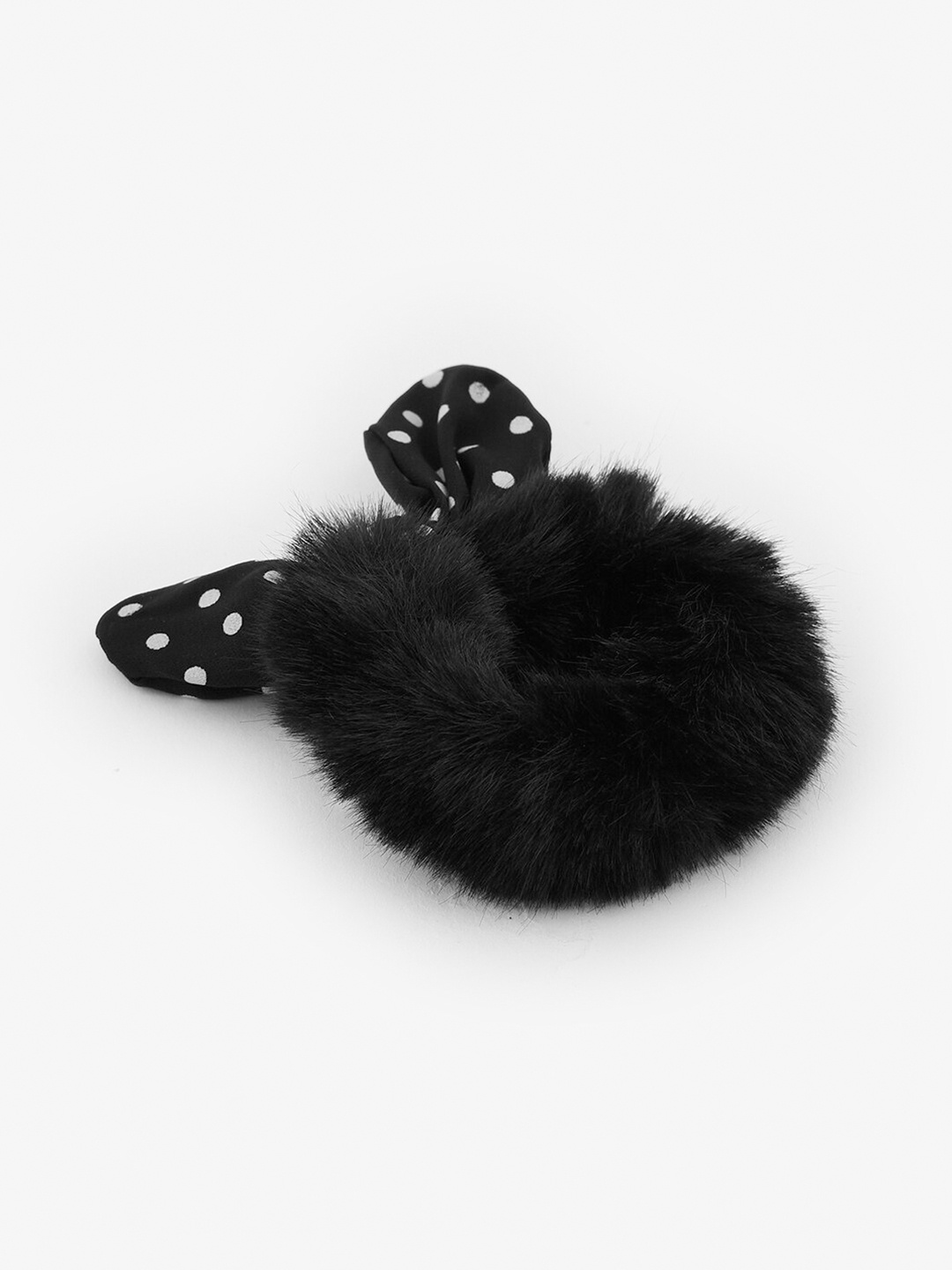 

Toniq Kids Girls Black & White Fur Ponytail Holders