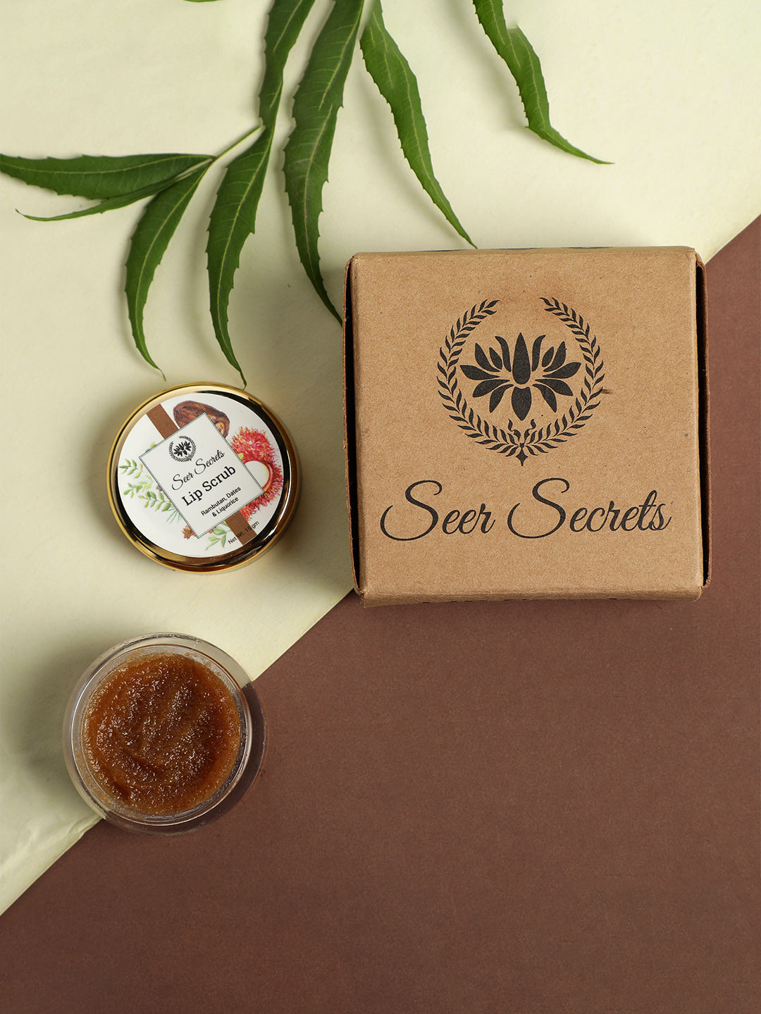 

Seer Secrets Rambutan, Dates & Liquorice Lip Scrub for Tanned & Pigmented Lips - 15g, Brown