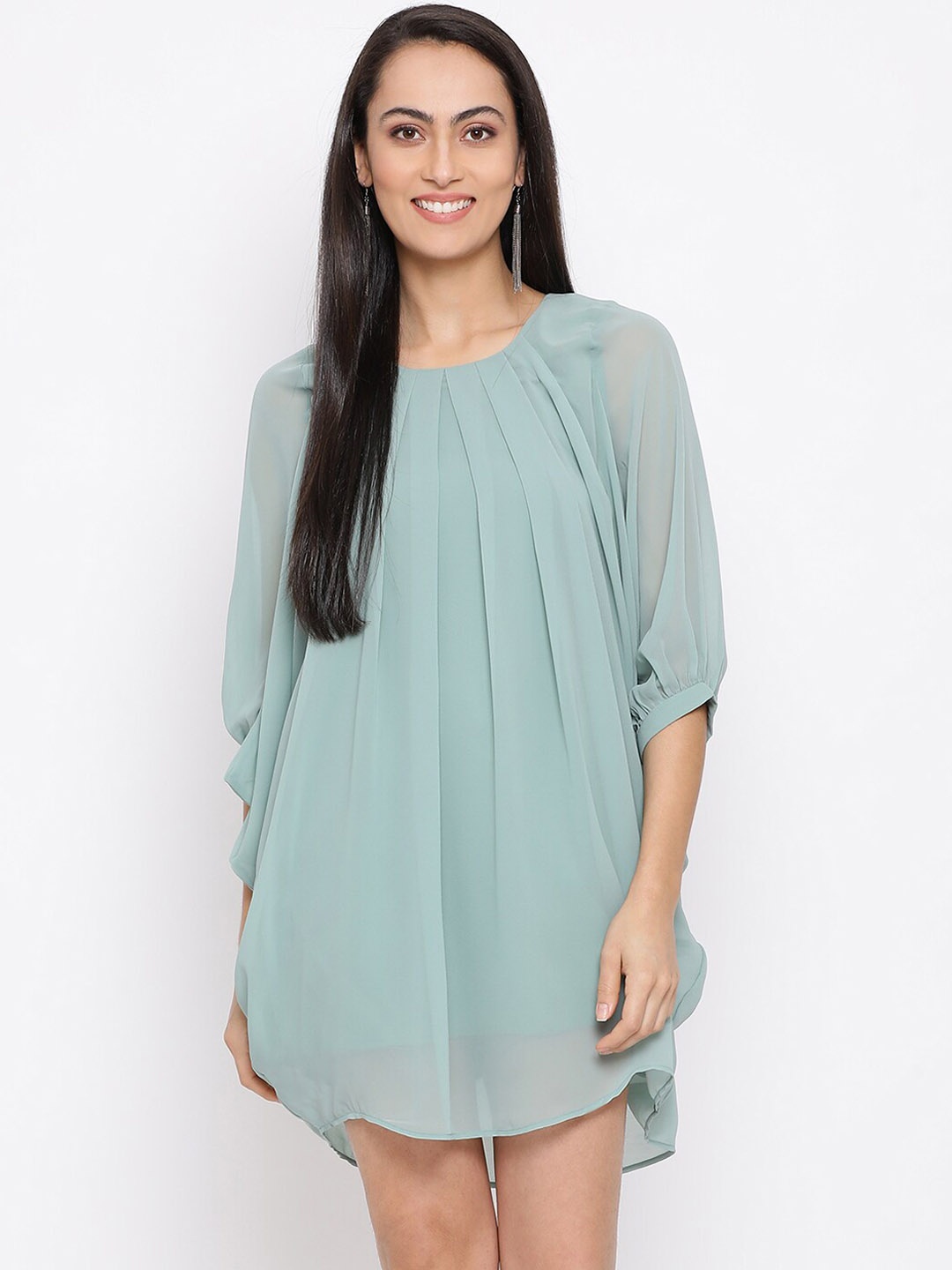 

DRAAX Fashions Green A-Line Dress