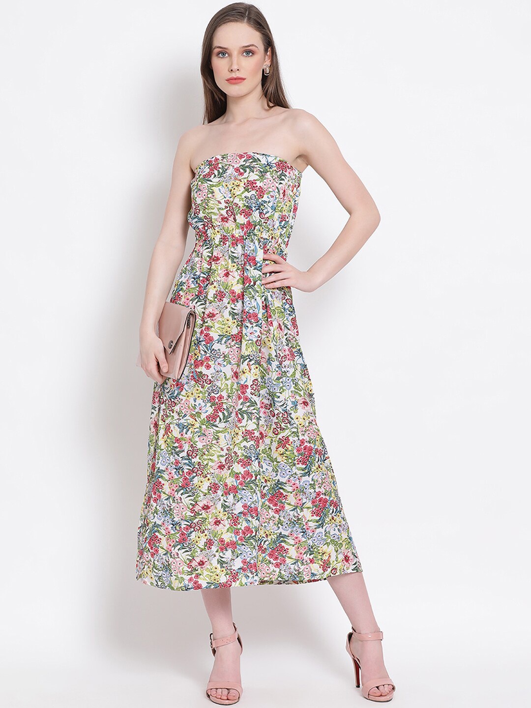 

DRAAX Fashions Multicoloured Floral Midi Dress, Multi