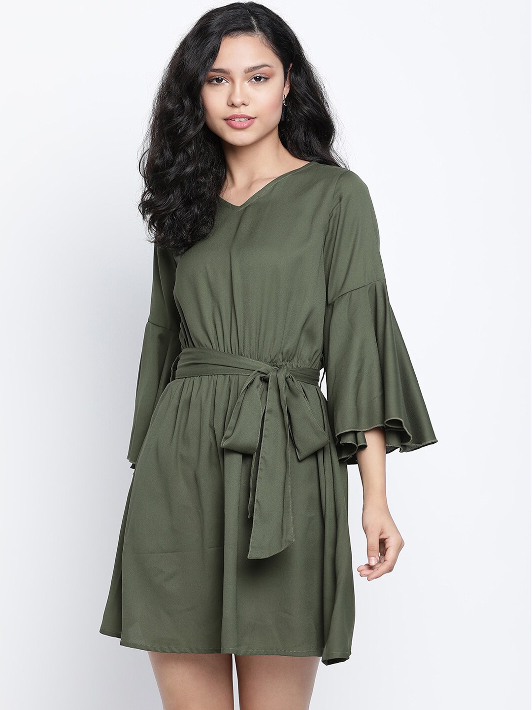 

DRAAX Fashions Green A-Line Dress