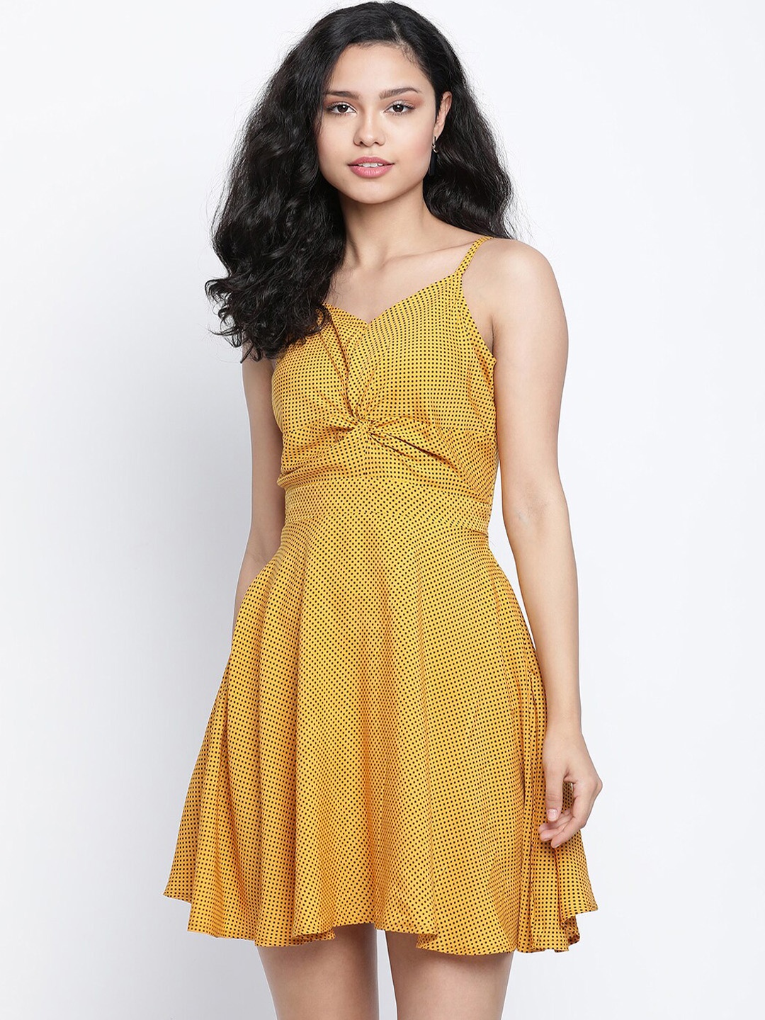 

DRAAX Fashions Yellow Mini Dress