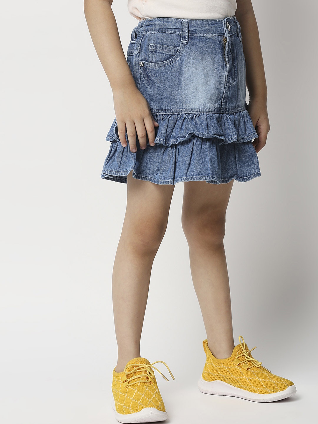 

High Star Girls Blue Flared Skirt