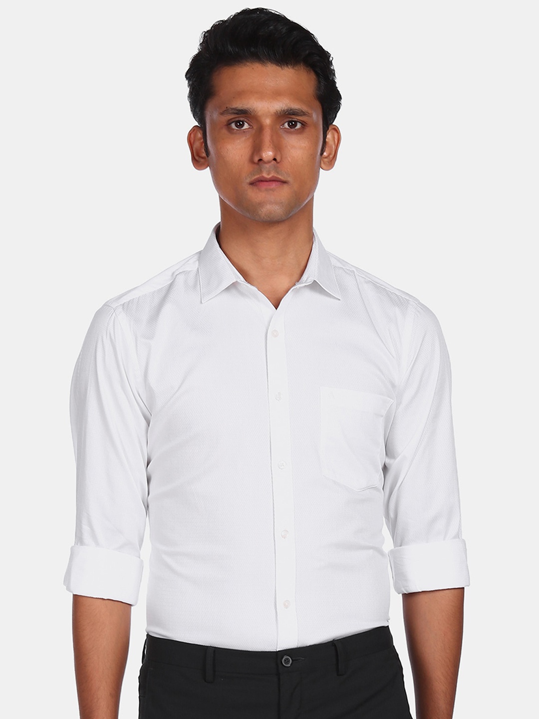 

Arrow Men White Opaque Casual Shirt