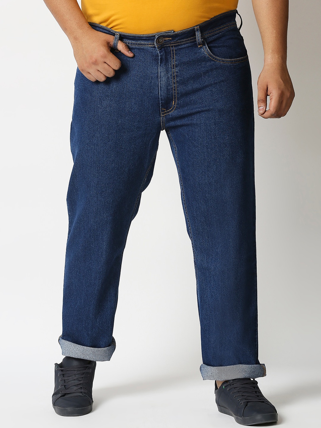 

Freeform by High Star Men Plus Size Blue Relaxed Fit Stretchable Jeans