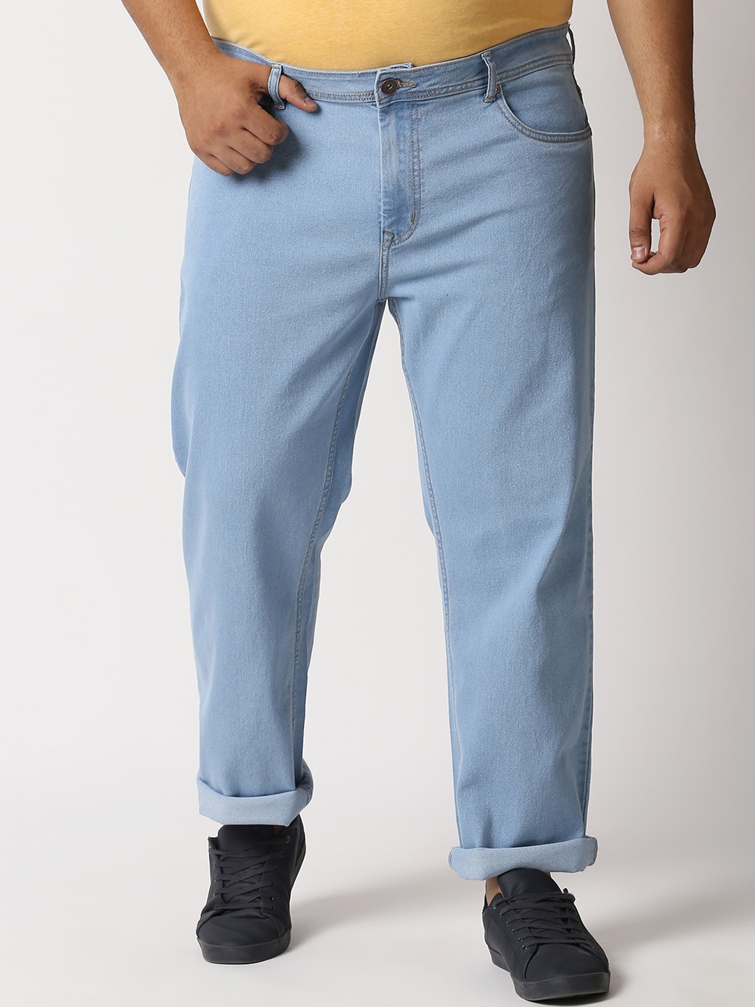 

Freeform by High Star Men Plus Size Blue Relaxed Fit Stretchable Jeans