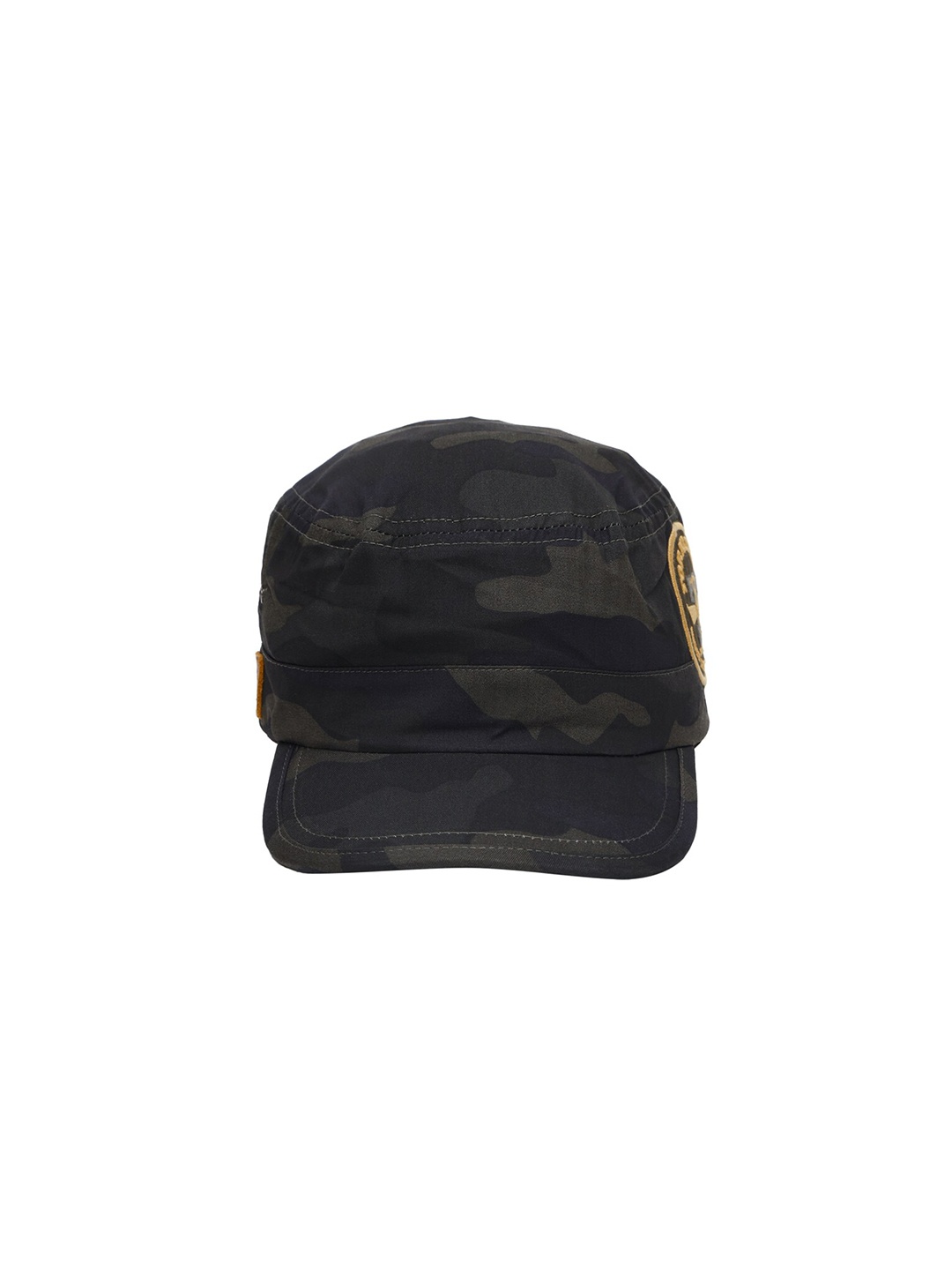 

Royal Enfield Unisex Olive Green & Black Printed Cotton Tornadoes Visor Cap