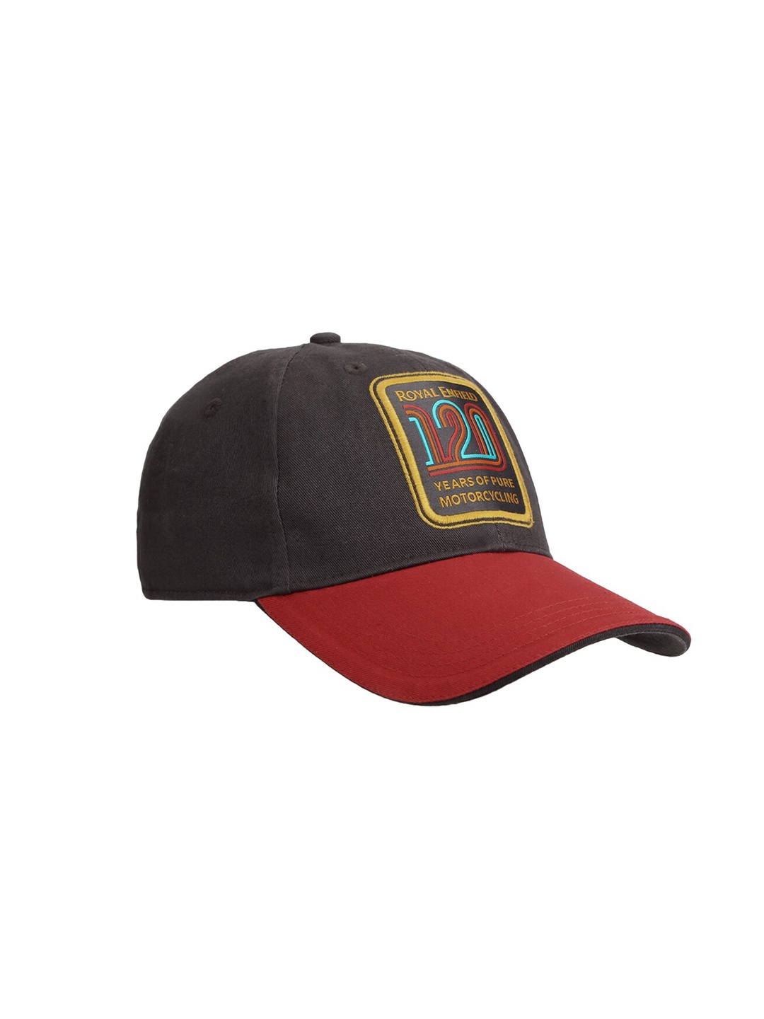 

Royal Enfield Adult Grey & Red Embroidered Visor Cap