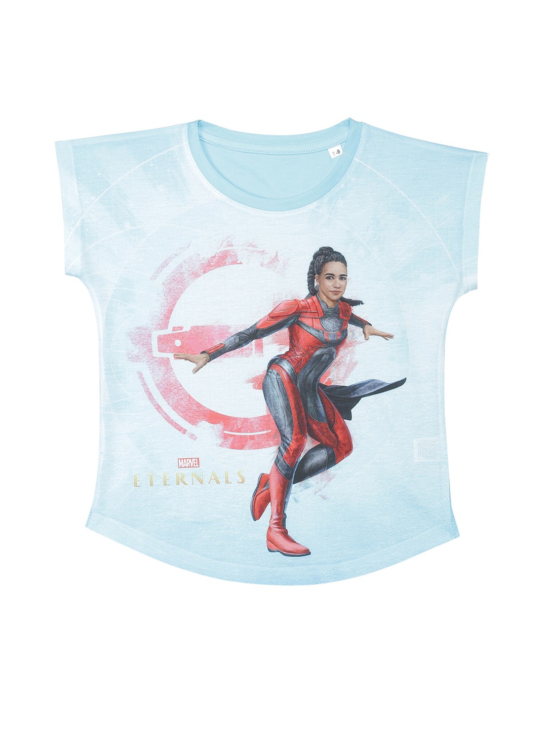 

Marvel by Wear Your Mind Girls Blue Extended Sleeves T-shirt