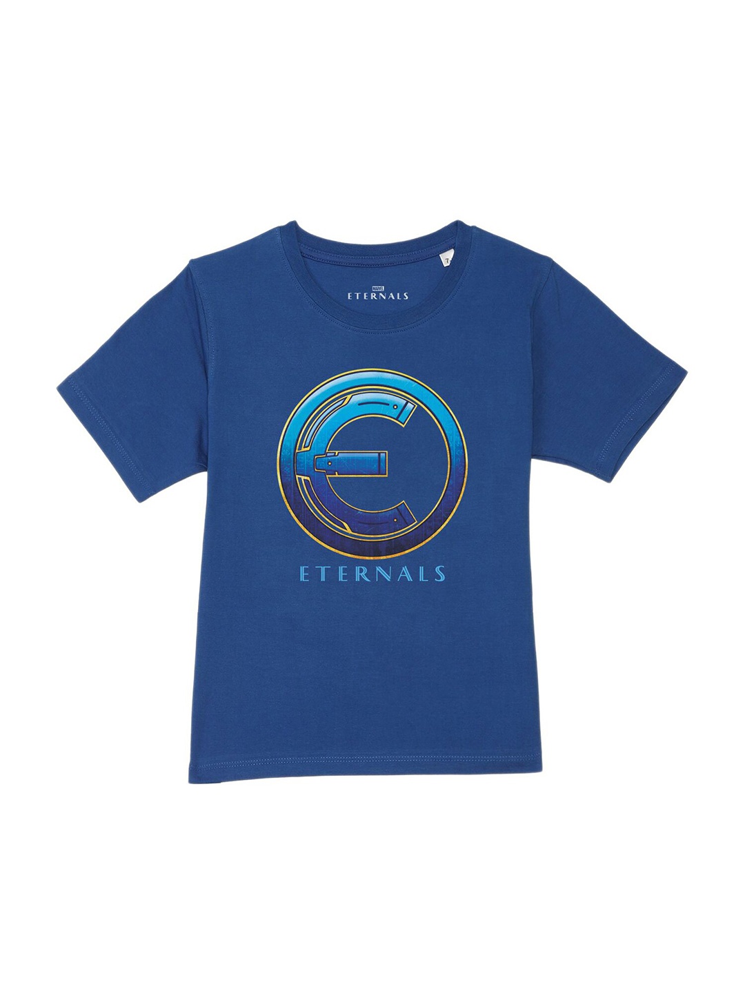 

Marvel by Wear Your Mind Boys Blue Eternals Printed Pure Cotton T-shirt