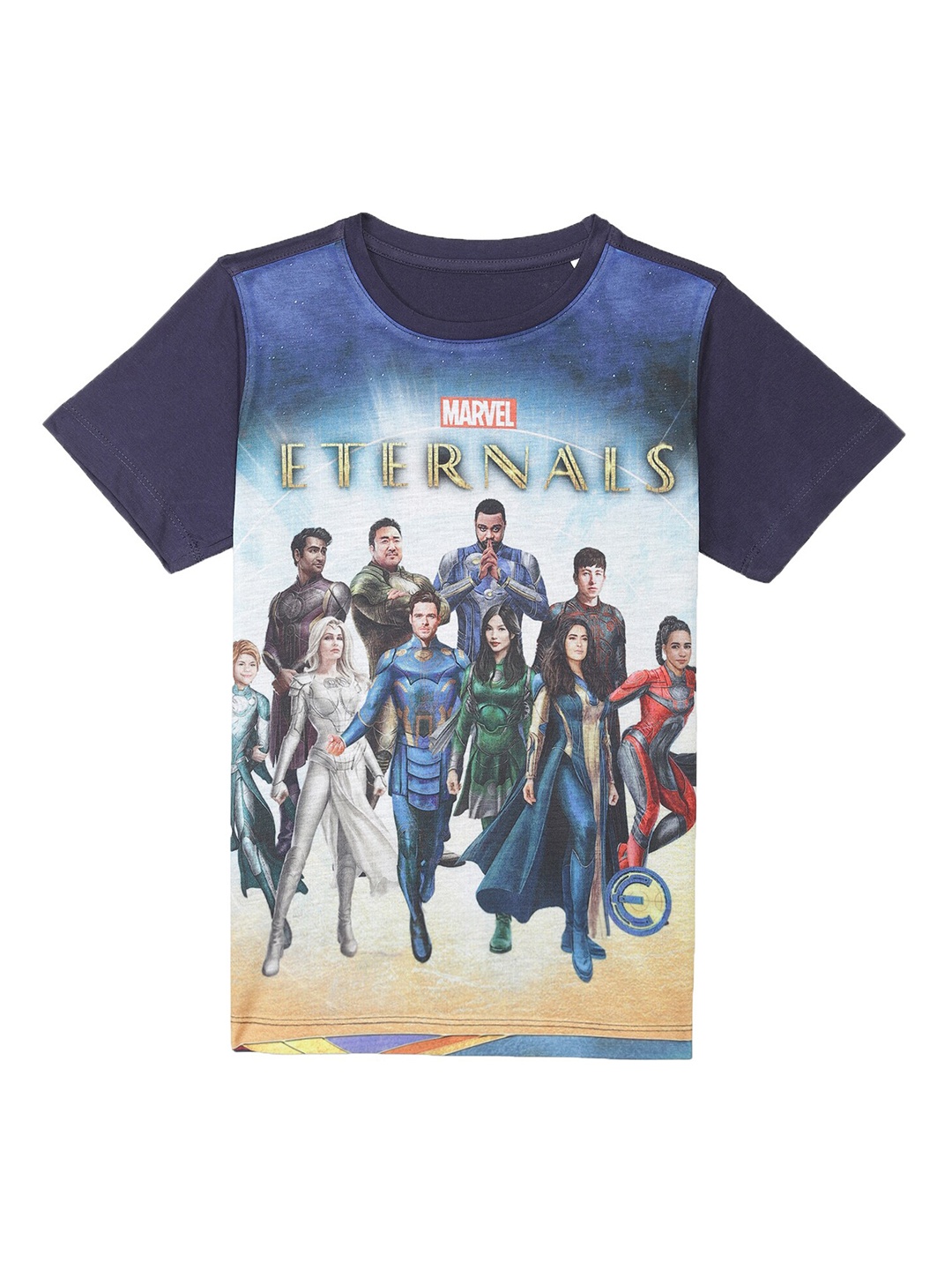 

Marvel by Wear Your Mind Boys Blue Superhero Printed T-shirt