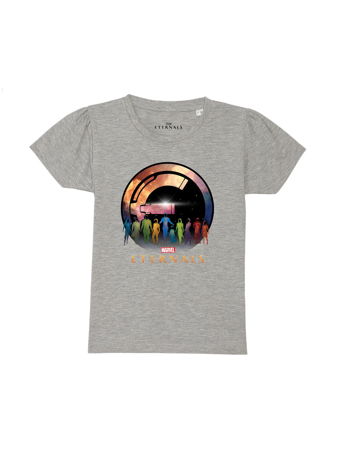 

Marvel by Wear Your Mind Girls Grey & Green Printed Pure Cotton T-shirt