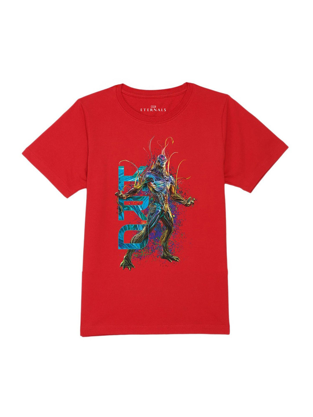 

Marvel by Wear Your Mind Boys Red Eternals Printed Pure Cotton T-shirt