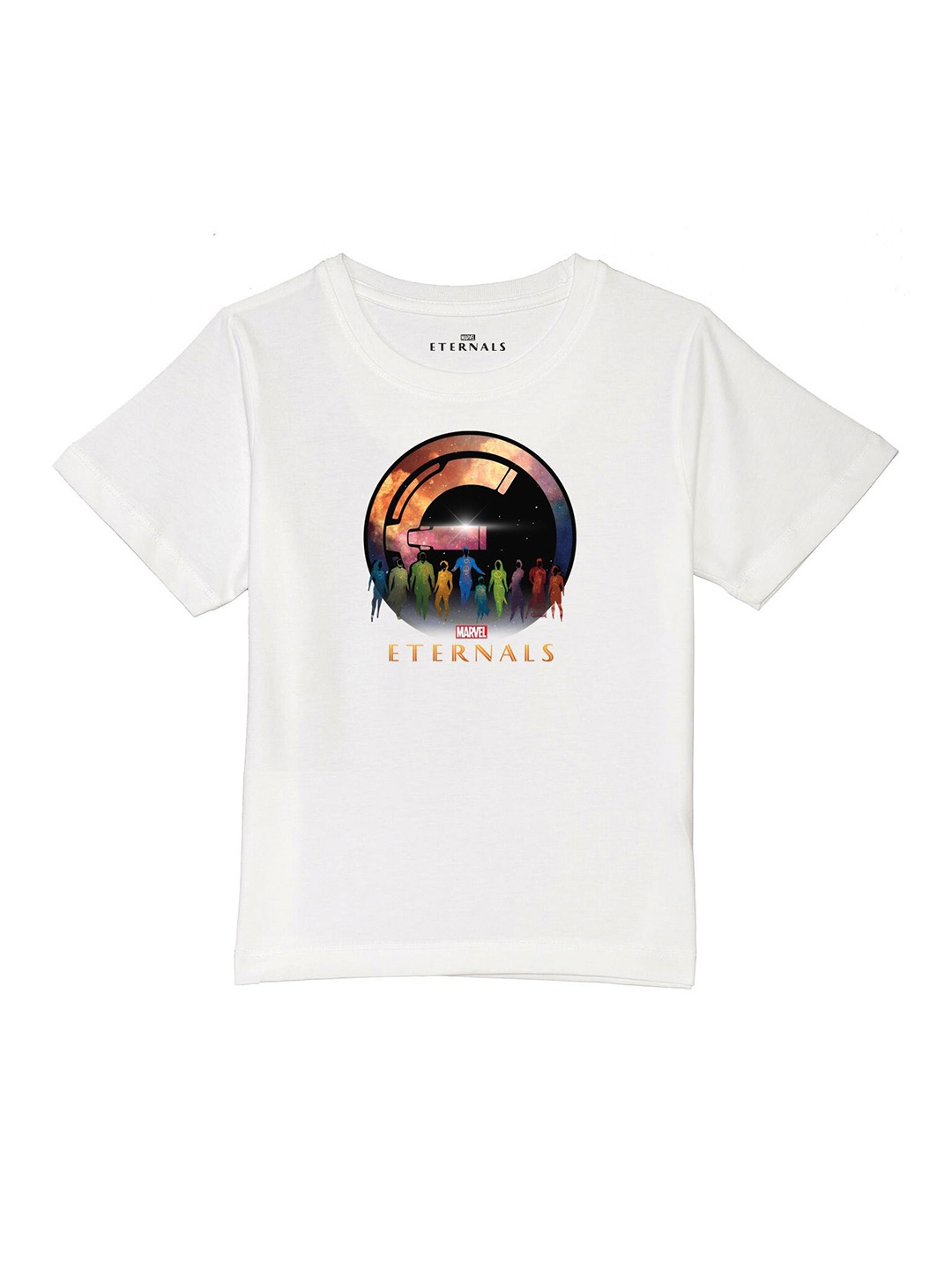 

Marvel by Wear Your Mind Boys White Eternals Printed Pure Cotton T-shirt