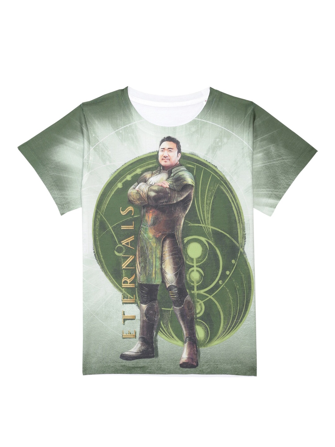 

Marvel by Wear Your Mind Boys Beige & Green Printed T-shirt