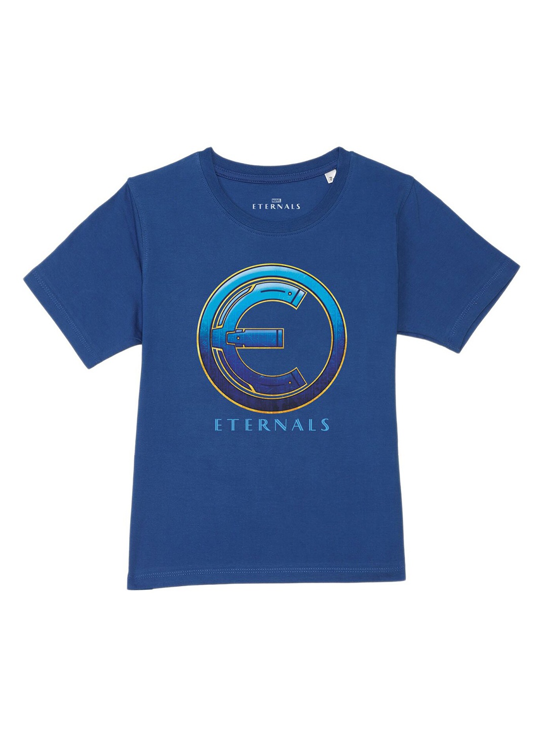 

Marvel by Wear Your Mind Boys Blue & Black Printed Pure Cotton T-shirt