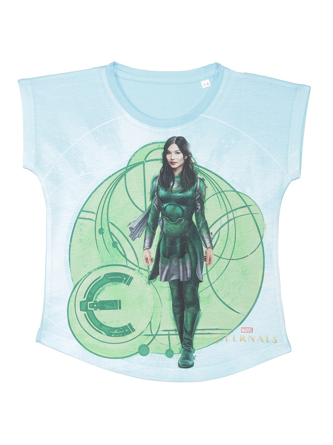 

Marvel by Wear Your Mind Girls Blue & Green Printed T-shirt