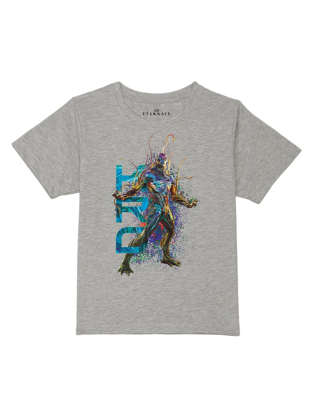 

Marvel by Wear Your Mind Boys Grey Eternals Printed Pure Cotton T-shirt