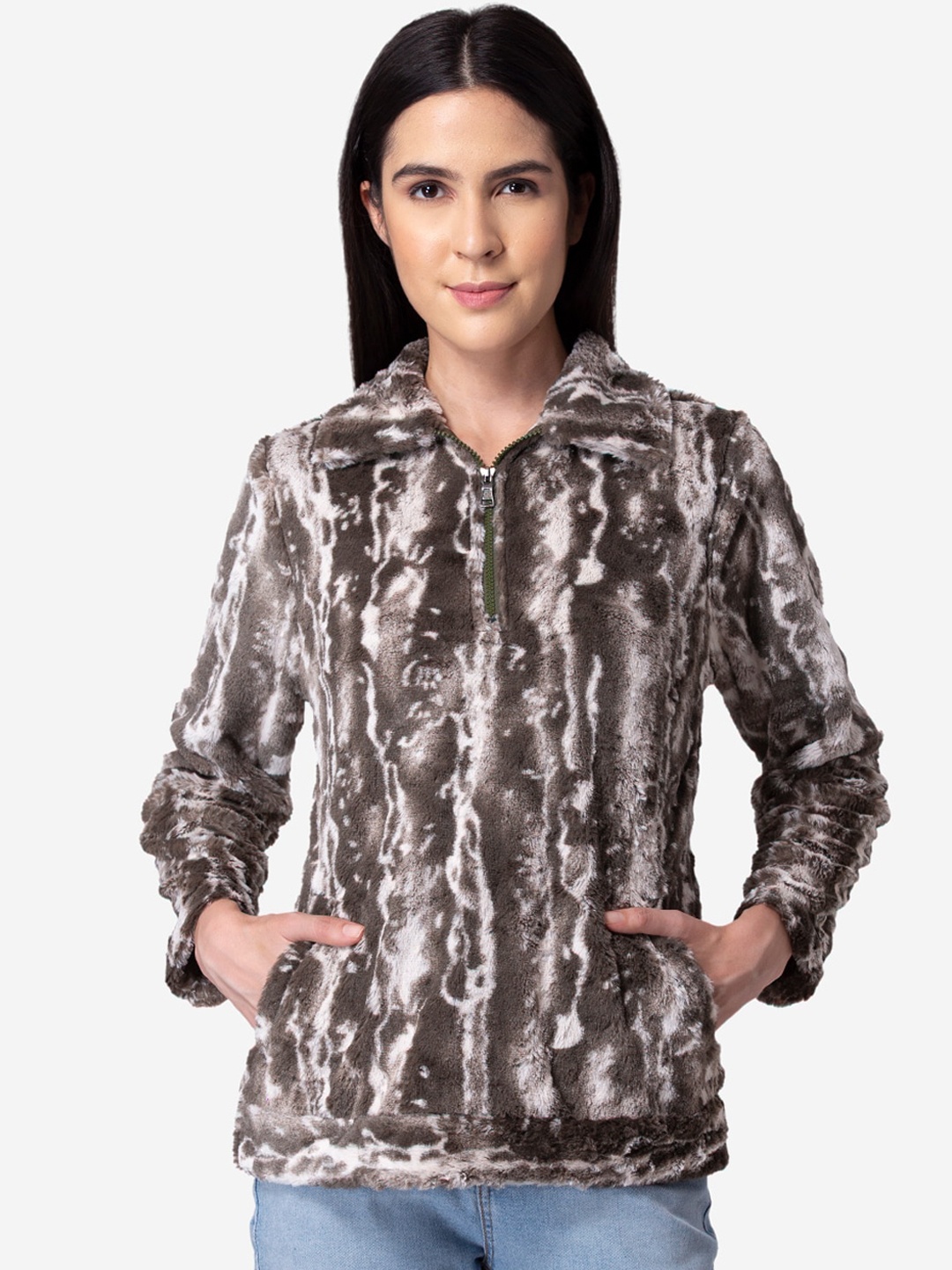 

Modriba Women Olive Green Crop Tailored Jacket