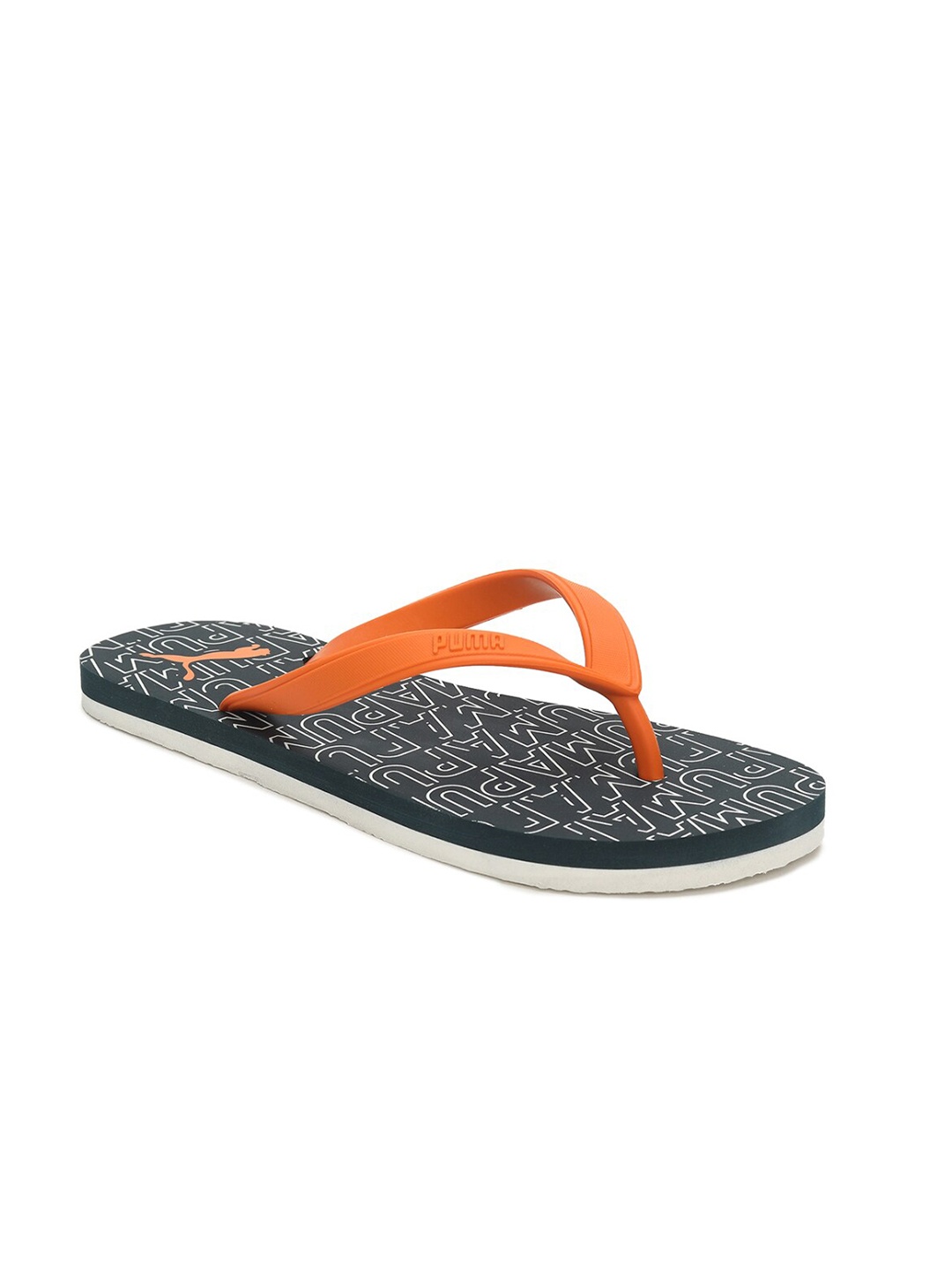 

Puma Men Green & Orange Printed Depo Thong Flip-Flops