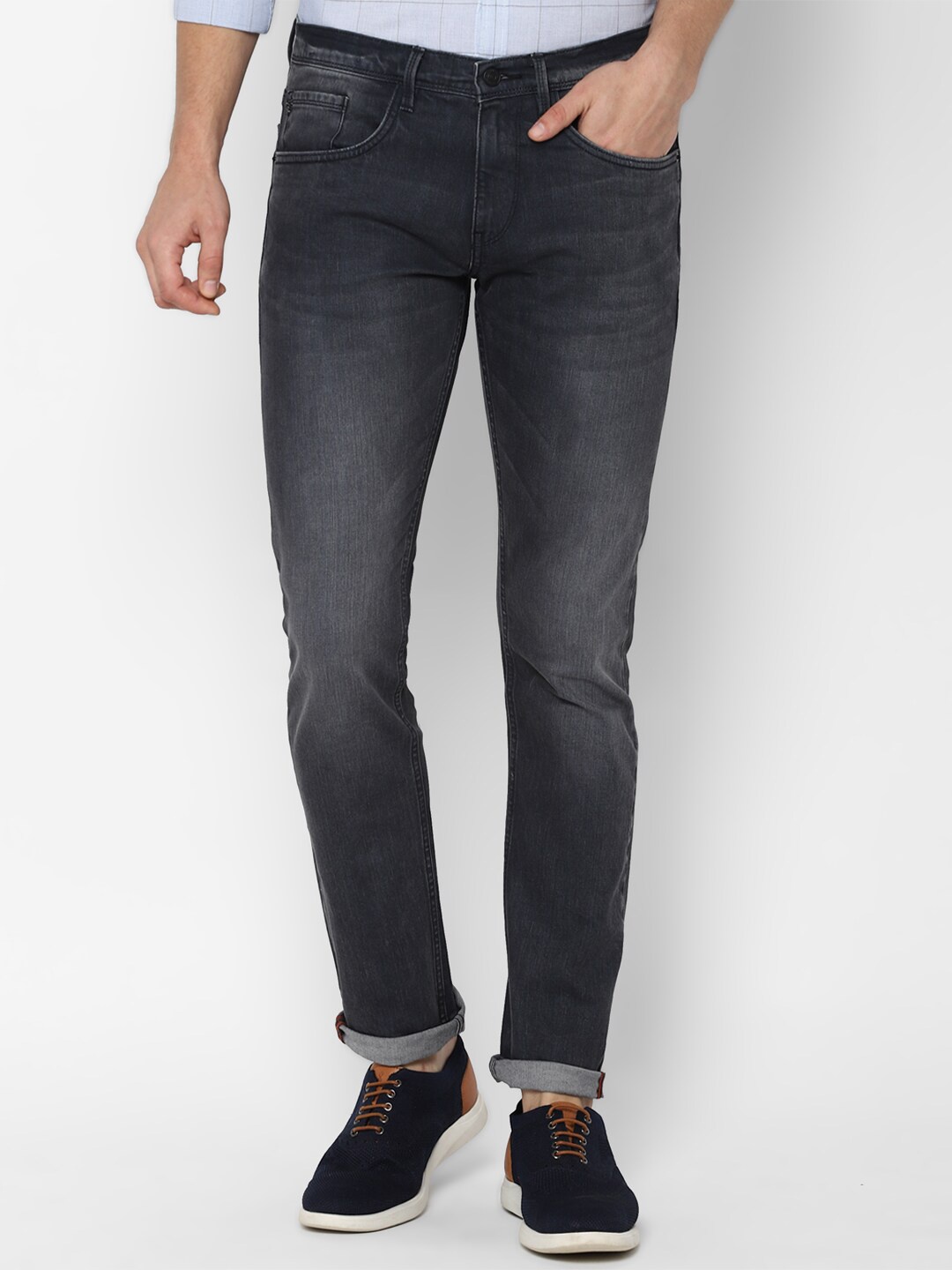 

Allen Solly Men Grey Slim Fit Heavy Fade Jeans
