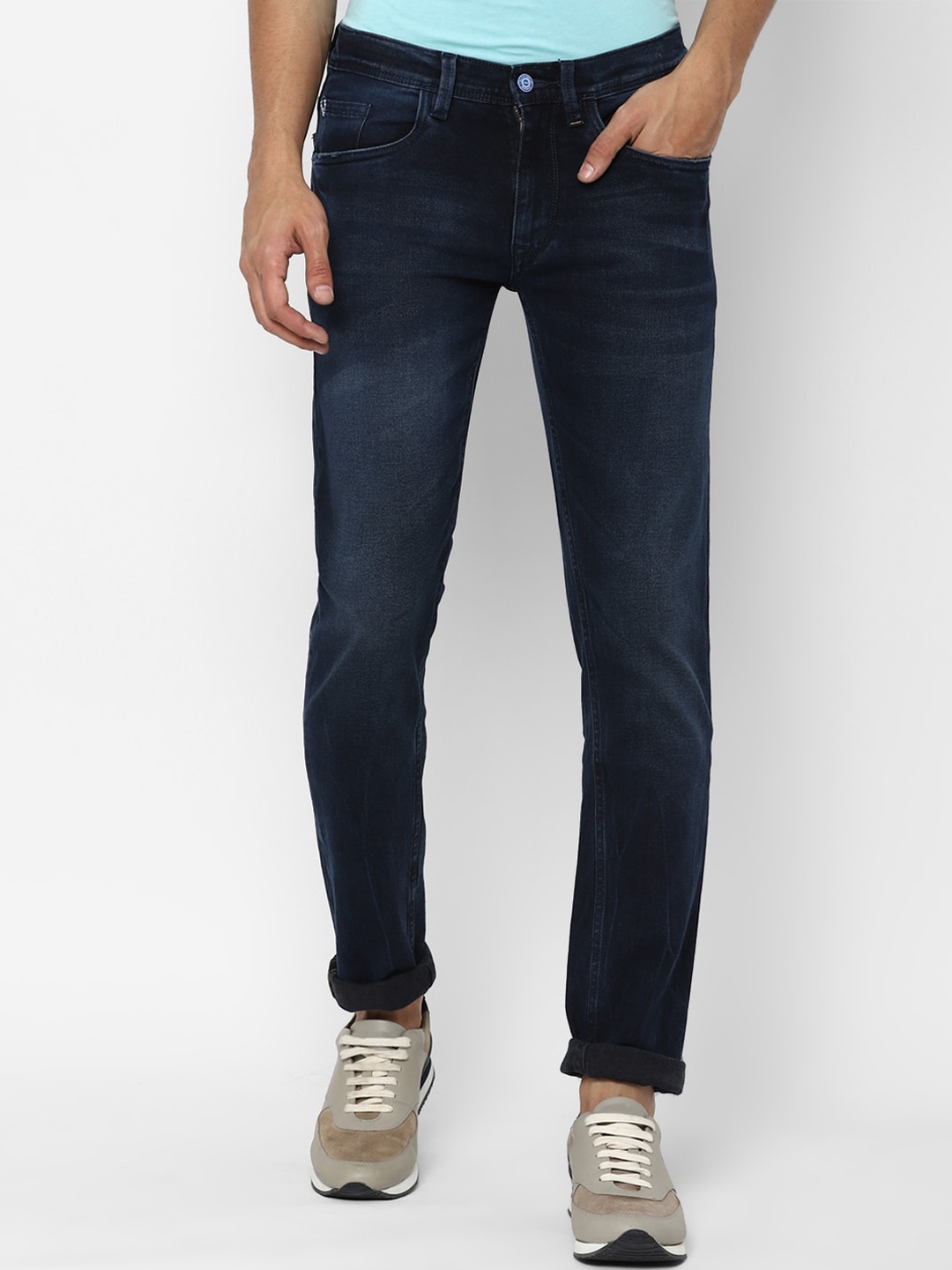 

Allen Solly Men Navy Blue Skinny Fit Heavy Fade Jeans