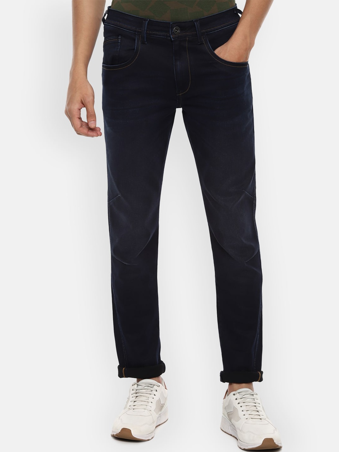 

VAN HEUSEN DENIM LABS Men Navy Blue Skinny Fit Jeans