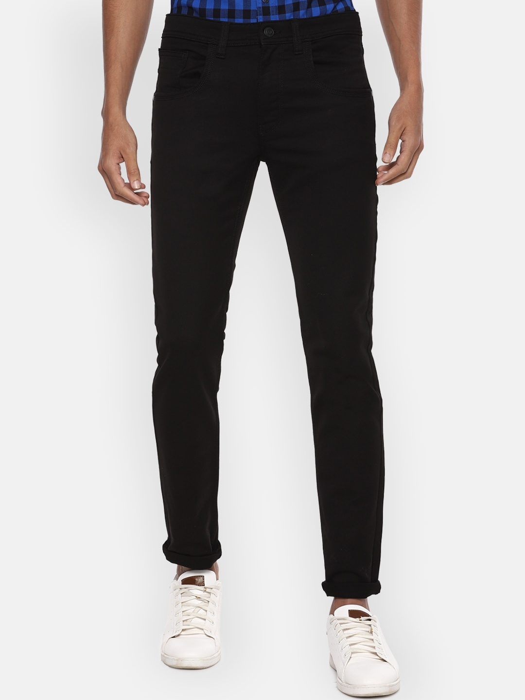 

VAN HEUSEN DENIM LABS Men Black Skinny Fit Jeans