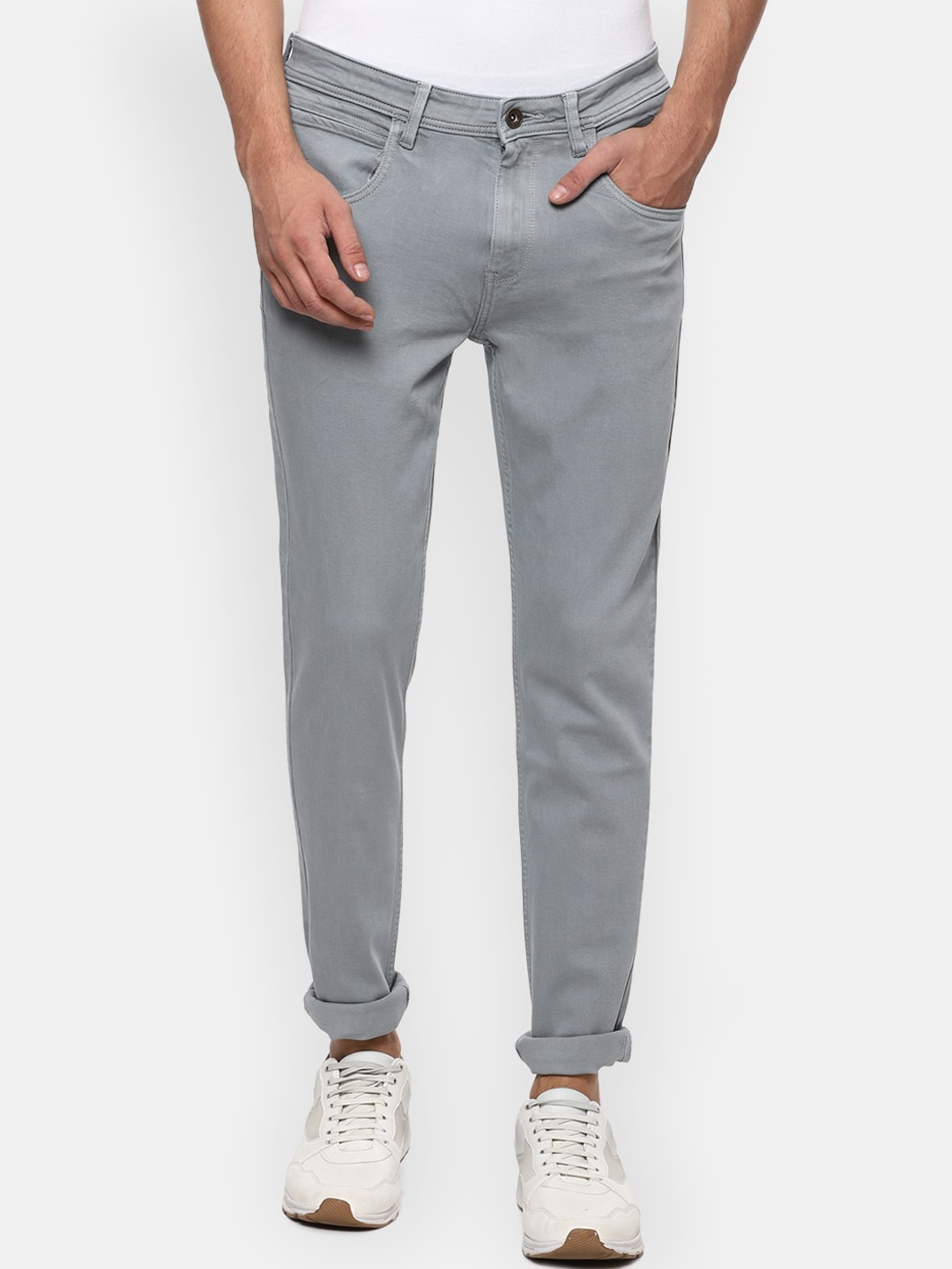 

VAN HEUSEN DENIM LABS Men Grey Skinny Fit Jeans