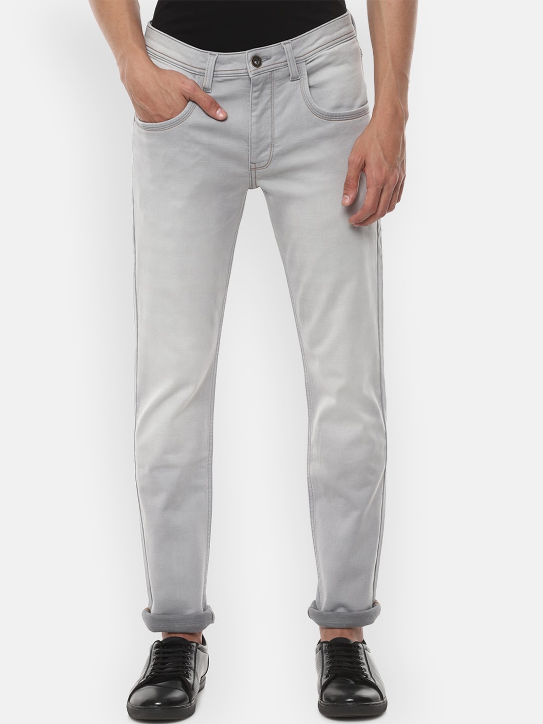 

VAN HEUSEN DENIM LABS Men Grey Skinny Fit Jeans