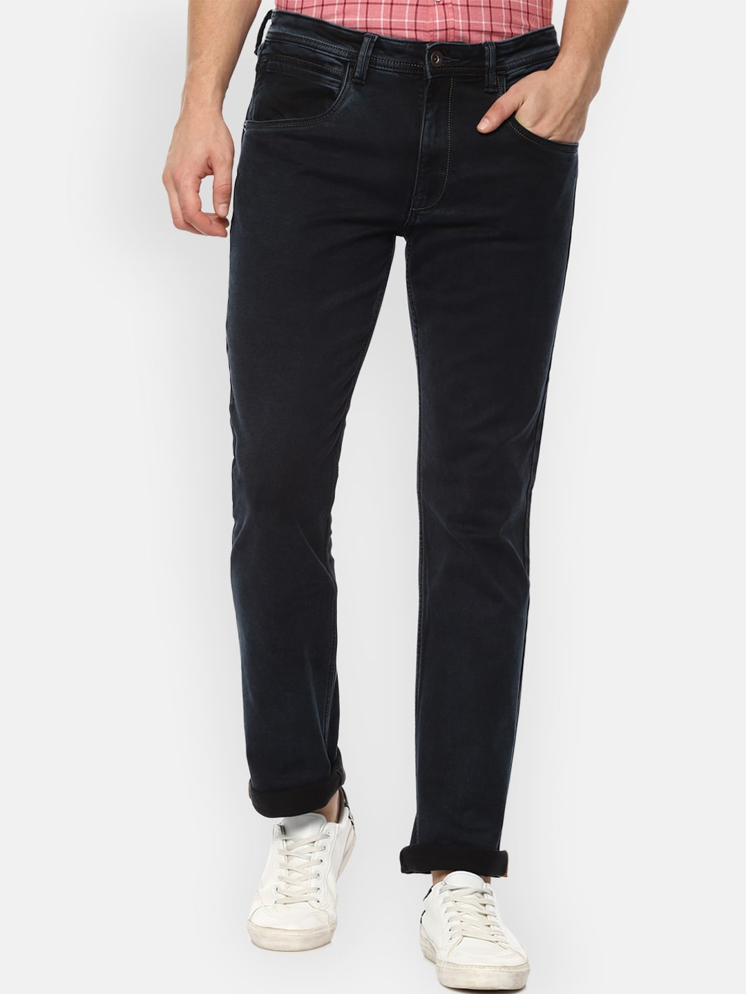 

VAN HEUSEN DENIM LABS Men Black Slim Fit Stretchable Jeans