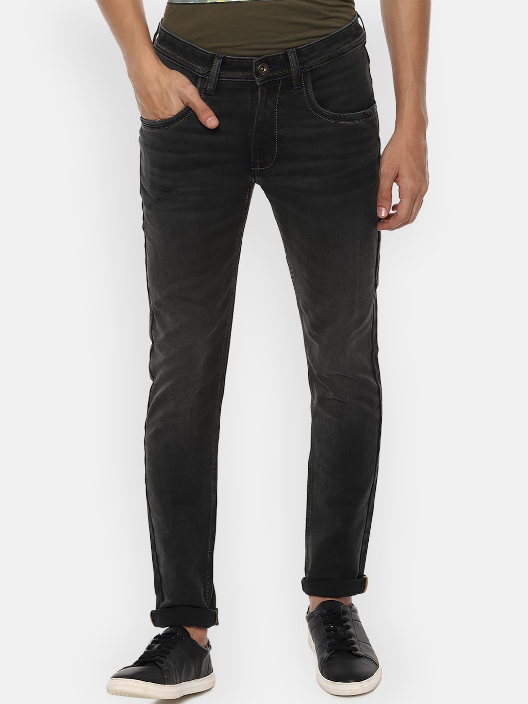 

VAN HEUSEN DENIM LABS Men Black Skinny Fit Jeans