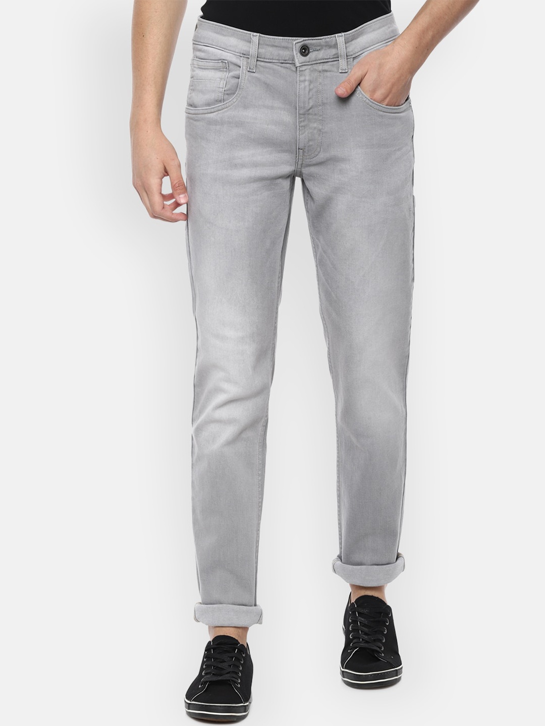 

VAN HEUSEN DENIM LABS Men Grey Skinny Fit Light Fade Jeans