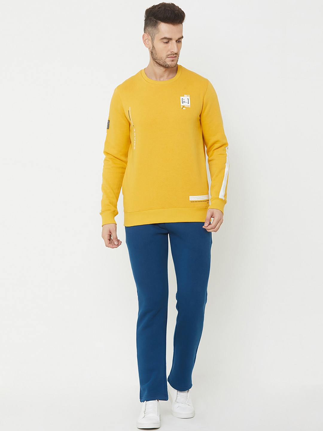 

Sweet Dreams Men Solid Track Suit, Mustard