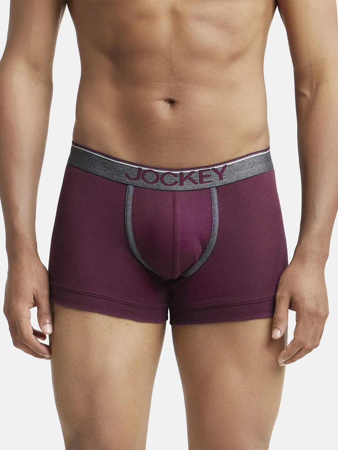 

Jockey Combed Cotton Rib Trunk with Ultrasoft Waistband-8015, Burgundy