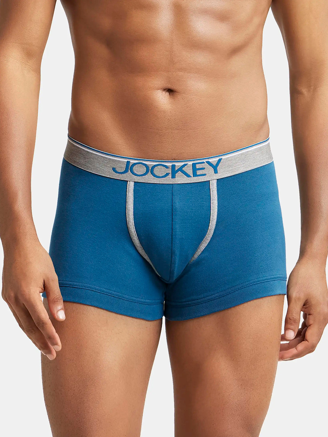 

Jockey Combed Cotton Rib Trunk with Ultrasoft Waistband-8015, Blue