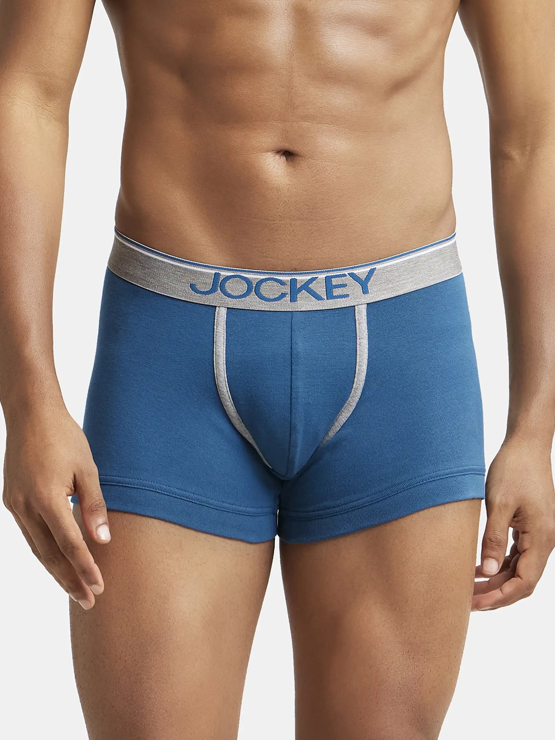 

Jockey Combed Cotton Rib Trunk with Ultrasoft Waistband-8015, Blue